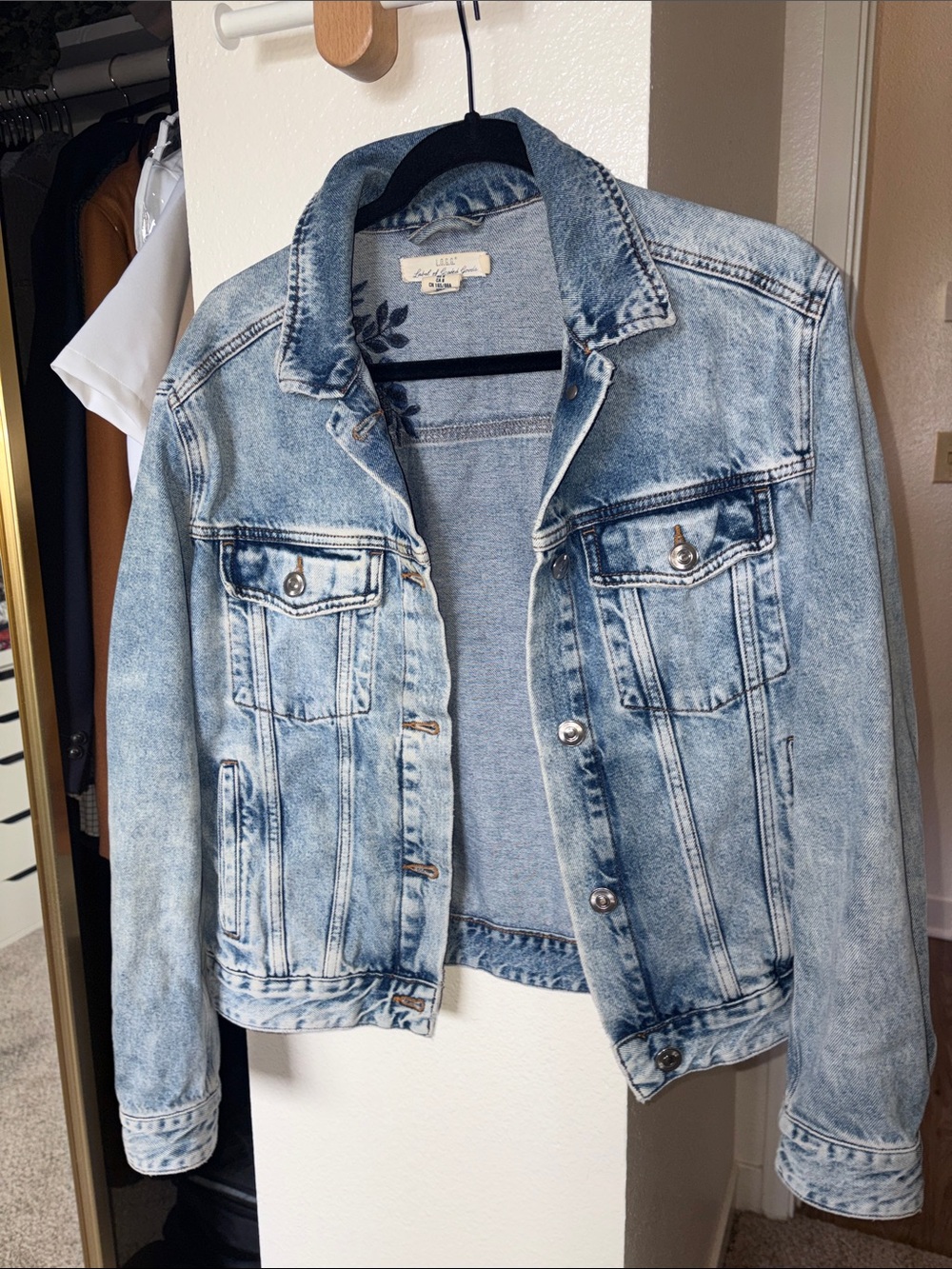 H&M Light Blue Acid Wash Denim Jacket